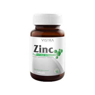 โปรโมชั่น Flash Sale : VISTRA Zinc 15mg ผลิตภัณฑ์เสริมอาหาร 20 capsules
