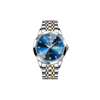 OLEVS 9931 นาฬิกาผู้ชาย กันน้ำ 100% แท้ ธุรกิจ กีฬา รับประกัน พร้อมกล่อง ดูเวลา ดูวันที่ เรืองแสง สายสเตนเลส รับประกัน 3 ปี สีฟ้า สีขาว