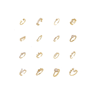 แหวนเหล็กไทเทเนียม ชุบทอง 18K ประดับเพชร ไม่จางหาย ของขวัญคู่รัก สําหรับผู้หญิง