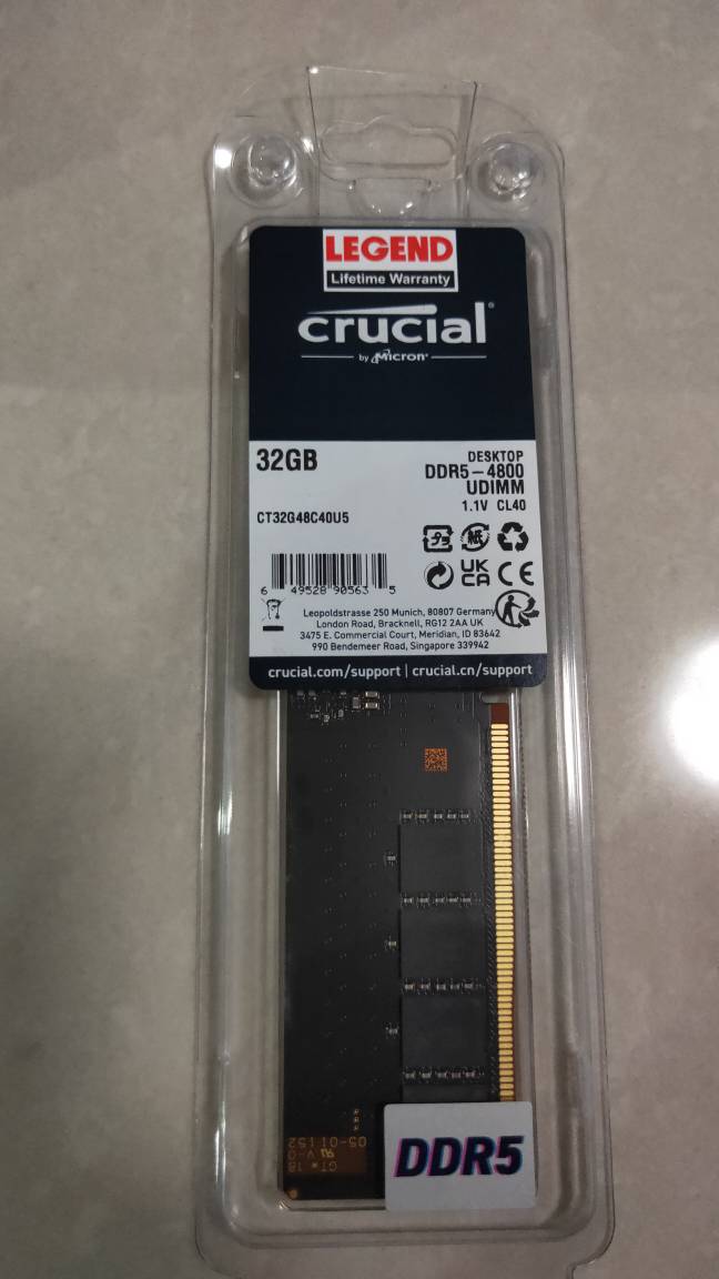 Crucial 32GB DDR5 4800MHz DIMM (PC5-38400) | Shopee Thailand