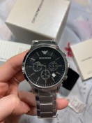 reviewEMPORIO ARMANI นาฬิกาข้อมือผู้ชาย รุ่น AR2434 Classic Chronograph Black Dial SteelSilver comment 1