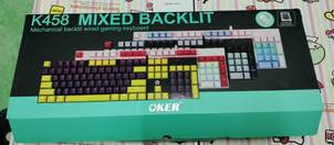 reviewร้านแนะนำ คีย์บอร์ดบลูสวิตช์กดเสียงดังคีย์แคปสีสวย ราคาถูกที่สุดOKER K458 BLUESWITCH Keyboard Gaming comment 2