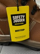 review รับประกัน 3 เดือนSafety Jogger รุ่น BESTZIP รองเท้าเซฟตี้หุ้มข้อหัวเหล็ก แผ่นเหล็กกันทะลุ หนังแท้และกันน้ำ สีน้ำตาล comment 2