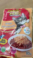 reviewร้านแนะนำMeow Meow เหมียวเหมียว อาหารเปียกแมวแบบซอง มีหลายรสชาต ขนาด 85 g comment 2