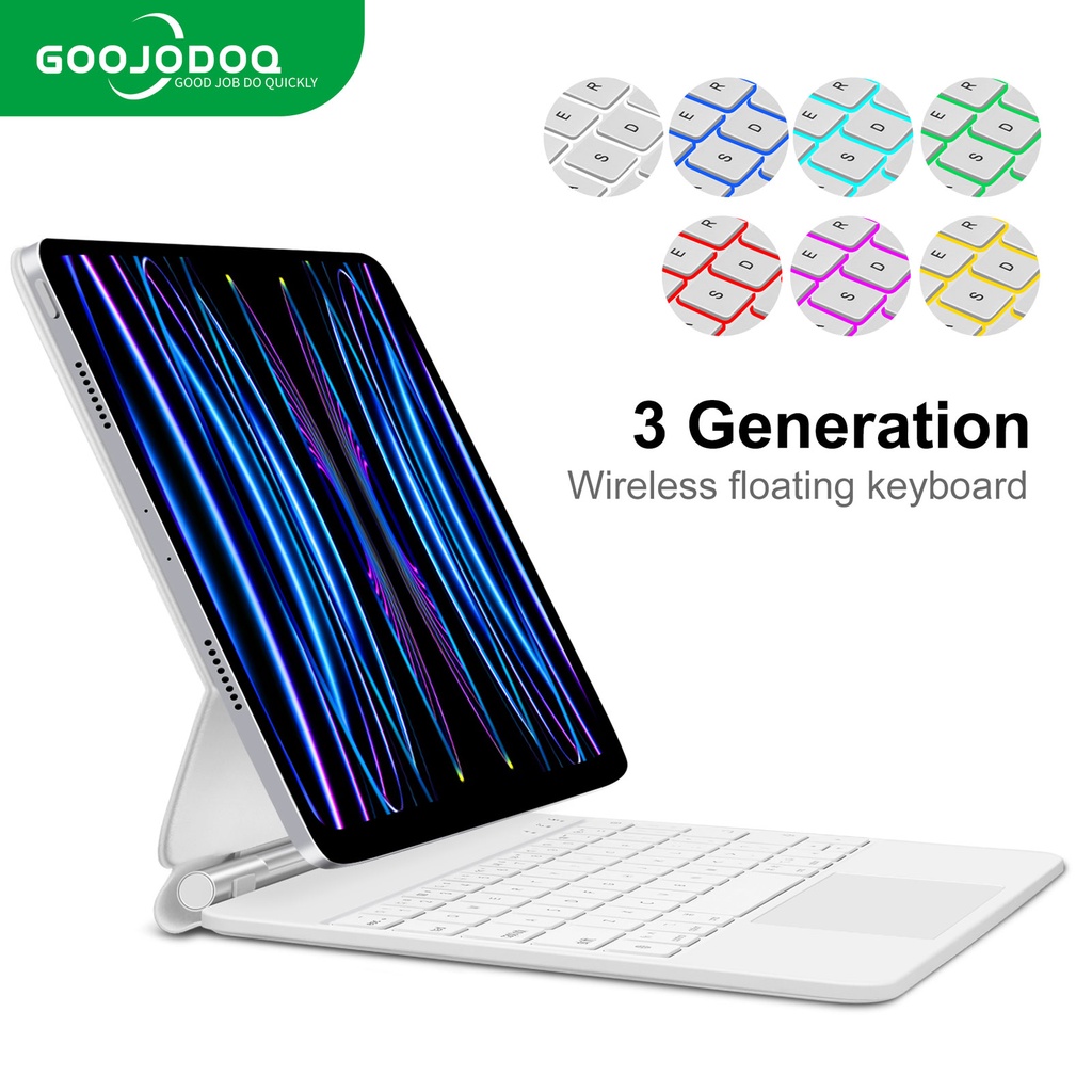 GOOJODOQ เคสคีย์บอร์ดบลูทูธไร้สาย สําหรับ for iPad Air4 2020 Air5 2021 Pro 11 2021