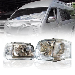 ไฟหน้า โตโยต้า คอมมูเตอร์ TOYOTA COMMUTER ปี 2011 - 2013 1 คู่ เลนส์ใส toyota-headlight-parts T2