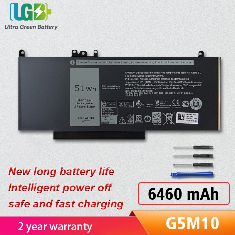 Original G5M10แบตเตอรี่เปลี่ยนสำหรับ Latitude 3150 3160 E5250 E5450 15.6 "; E5550 0WYJC2 8V5GX R9XM9