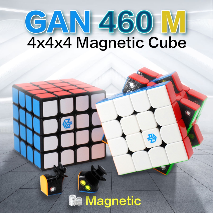 GAN 460 M 4x4 Magnetic Magic Cube GAN 460M Speed Cube GAN460 M ปริศนา Cube 4x4x4 GAN 460 Fidget ของเ