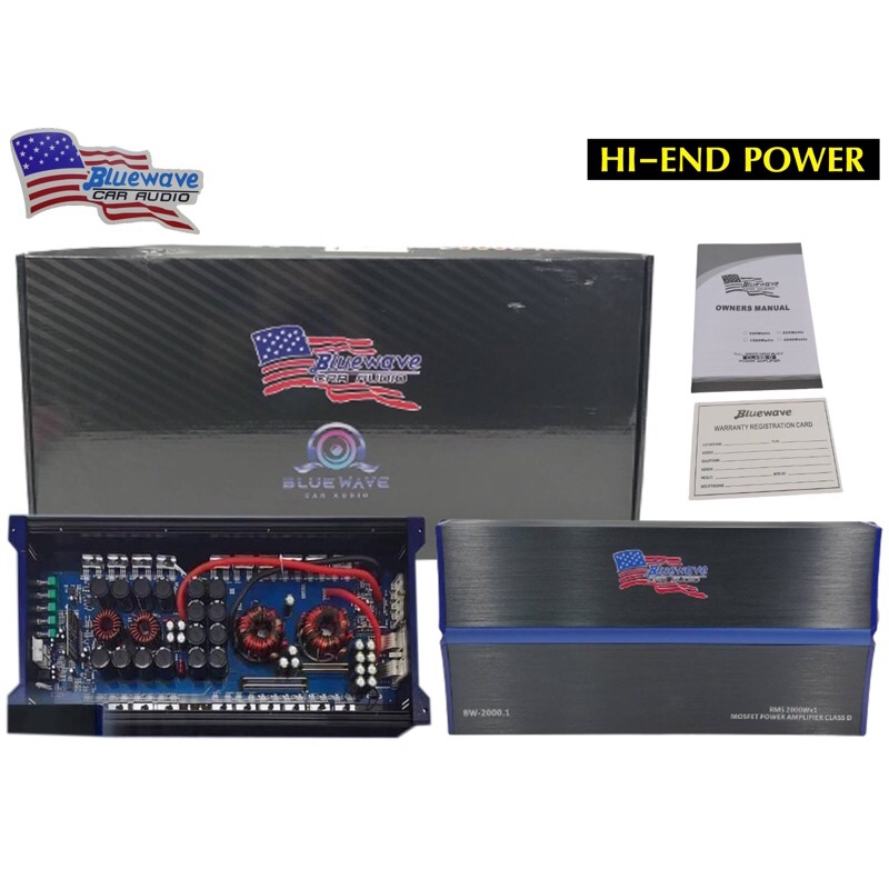 ขายเพาเวอร์แอมป์ POWER AMP Bluewave​รุ่น BW-2000.1​  2000 watt​ max​