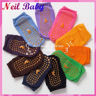 【Neil Baby】ถุงเท้า กันลื่น สําหรับเด็ก หนึบเต็มฝ่าเท้า ถุงเท้าพื้นยาง ใส่เล่นโยคะ