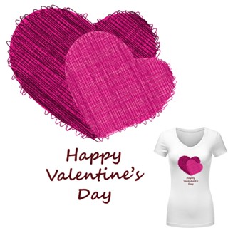 แผ่นแพทช์รีดร้อน ลาย Iron On Happy ValentineS Day DIY สําหรับติดตกแต่งเสื้อผ้า เสื้อยืด iron on patch