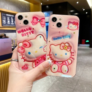 Cartoon Glitter Blu-ray Vivo V23 5G V20Pro X60 X50 X90 X80 X70 Pro เคสมือถือ Soft TPU Case เคสป้องกัน Cute Hello Kitty Silicone มีเชือกคล้อง