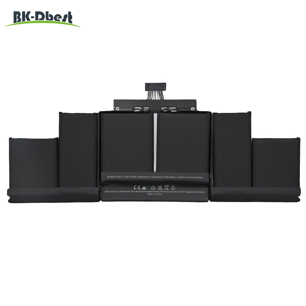 BK-Dbest A1417ร้อนขายส่งแบตเตอรี่แล็ปท็อปสำหรับ Retina Series A1494 A1398แบตเตอรี่