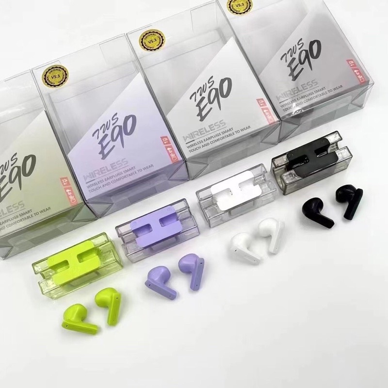 💥ใหม่ล่าสุด หูฟังบลูทูธ E90/E89 หูฟังไร้สาย T rue Wireless 5.3 ไฟLED หูฟังเกม TWS หูฟัง เบสหนัก หูฟั