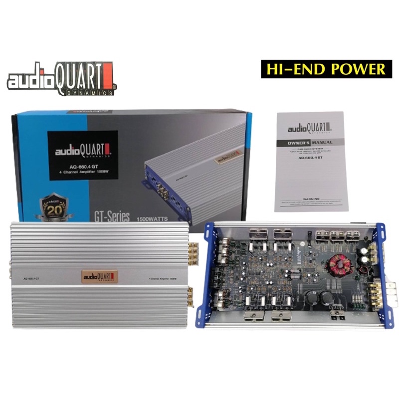 🔥 ขาย​เพาเวอร์​แอมป์​​ AB​4ch​ audio​QUART​รุ่น​AQ-660GT 1500W​att​ Max🔥