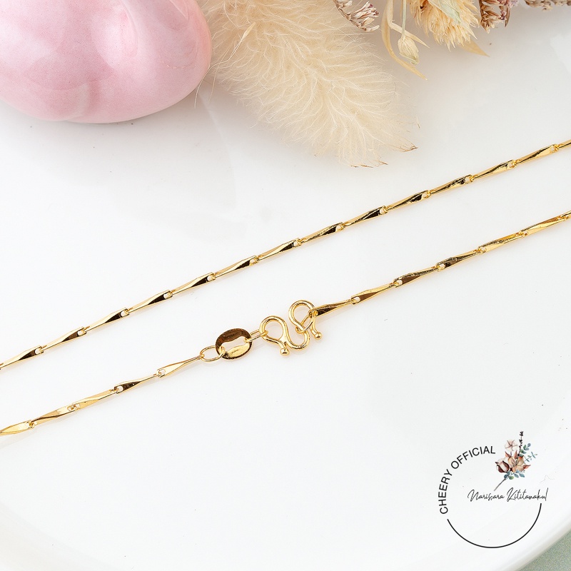 พร้อมส่ง!! สร้อยคอทองชุบ 24 K ลายอิตาลี สร้อยคอน้ำหนัก 2 สลึง-1บาท ไม่ลอก ไม่ดำ ใส่อาบน้ำได้ ราคา ถูกที่สุด ดีลบีเคเค แกลเลอรีภาพที่ 5