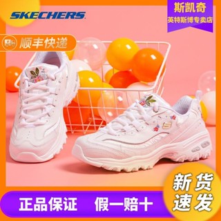 #รองเท้ากีฬารองเท้าผู้หญิง SKECHERS ที่ขายดีที่สุด 2023 ฤดูใบไม้ผลิและฤดูร้อนพื้นหนารองเท้าหมีแพนด้าเพิ่มความสูงรองเท้าก