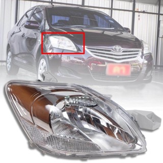 เสื้อไฟหน้า โคมไฟหน้า รุ่น โตโยต้า วีออส TOYOTA VIOS ปี 2007 - 2013 สีใส ข้าง toyota-headlight-parts T2