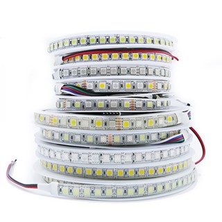 Xnbada สายไฟ Led 120 ดวง DC 12V SMD 5050 RGB ยืดหยุ่น สีขาวอบอุ่น ยาว 5 เมตร ต่อม้วน