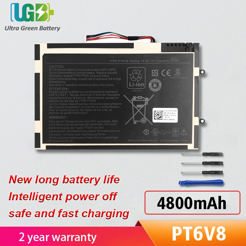 Original PT6V8 8P6X6 P06T T7YJR แบตเตอรี่สำหรับ Alienware M11X M14X R1 R2 R3 08P6X6 KR-08P6X6แบตเตอร