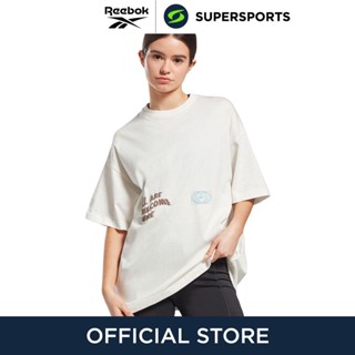 REEBOK Classics Good Vibes Graphic เสื้อออกกำลังกายผู้หญิง เสื้อกีฬา