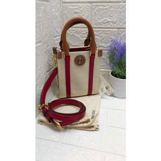 Tory Burch #Blake Canvas Mini Shopper สีสวยสดใส สะพายน่ารักกรุบกริบมากแม๊