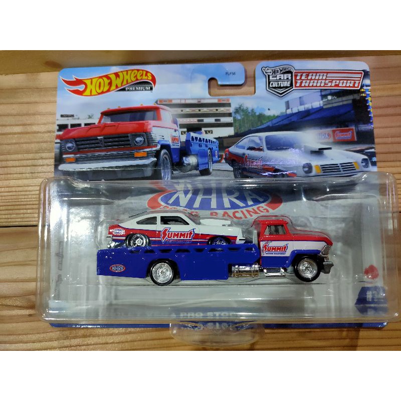 HOTWHEELS CAR CULTURE TEAM TRANSPORT : 74 CHEVROLET VEGA PRO STOCK  & HORIZON HAULER