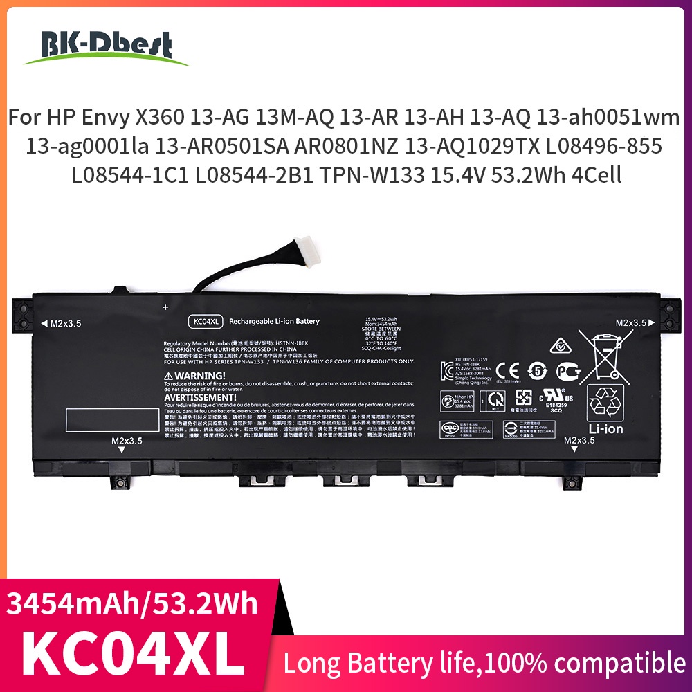 BK-Dbest แบตเตอรี่แล็ปท็อปสำหรับ HP ENVY X360 13-ag0000 13-ah0004TU 13-ar0000AU TPN-W133 W136 W141 H