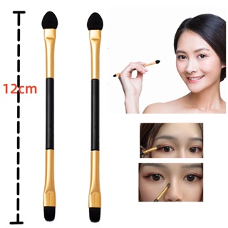 MINIJUMIE Eye Shadow Brush แปรงแต่งหน้าแบบสองหัวสําหรับแต่งแป้งผสมรองพื้นอายแชโดว์ แบบมืออาชีพ