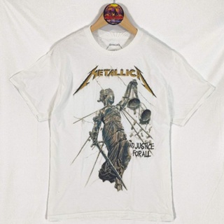 เสื้อวงลิขสิทธิ์แท้ "Metallica ลาย justice ฟอนต์ทอง "