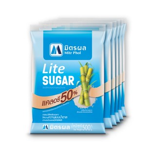 มิตรผล ไลท์ชูการ์ โลว์แคล น้ำตาลทรายขาว 500 กรัม x 6 ห่อMitr Phol Lite Sugar Low Cal 500g x 6 Bags