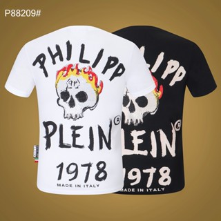 Men T Shirt Short Sleeve Skull Pattern Shirt with PHILIPP PLEIN 1978 Comfortable Shirt M-3XL_01