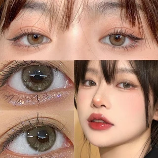 คอนแทคเลนส์ [องศา -0.75 ~ -4.00] UYAAI คอนแทคเลนส์สีน้ําตาล คอนแทคเลนส์สีธรรมชาติ นิ่ม คอนเทคเลนสายตาสั้น 14.0 มม.