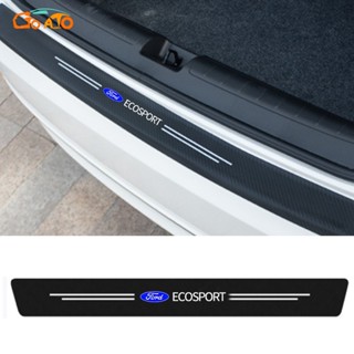 GTIOATO สำหรับ Ford Ecosport คาร์บอนไฟเบอร์ สติกเกอร์ท้ายรถ กันรอยท้ายรถ กันรอยกันชนหลัง สติ๊กเกอร์ติดรถ