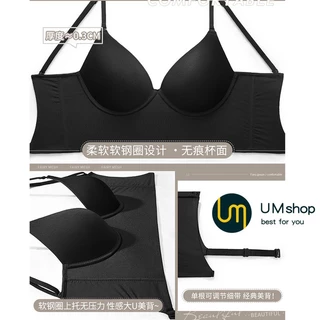 UMshop ชุดชั้นใน บราดันทรง คอวีลึก ไร้สาย เปลือยหลัง เซ็กซี่ สําหรับผู้หญิง