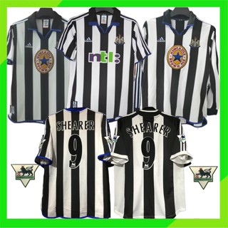 เสื้อเชิ้ตแขนยาว พิมพ์ลาย Newcastle United Home สไตล์เรโทร 1999-2000-2001