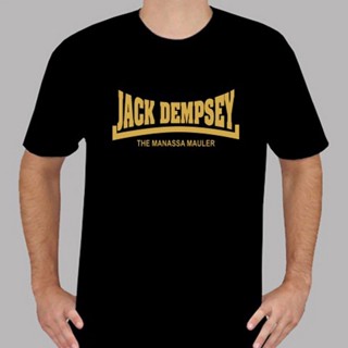 Bubunite เสื้อยืดเด็กผู้ชาย เสื้อยืด พิมพ์ลาย Jack Dempsey The Mana Mauler สีดํา สําหรับผู้ชายS-5XL