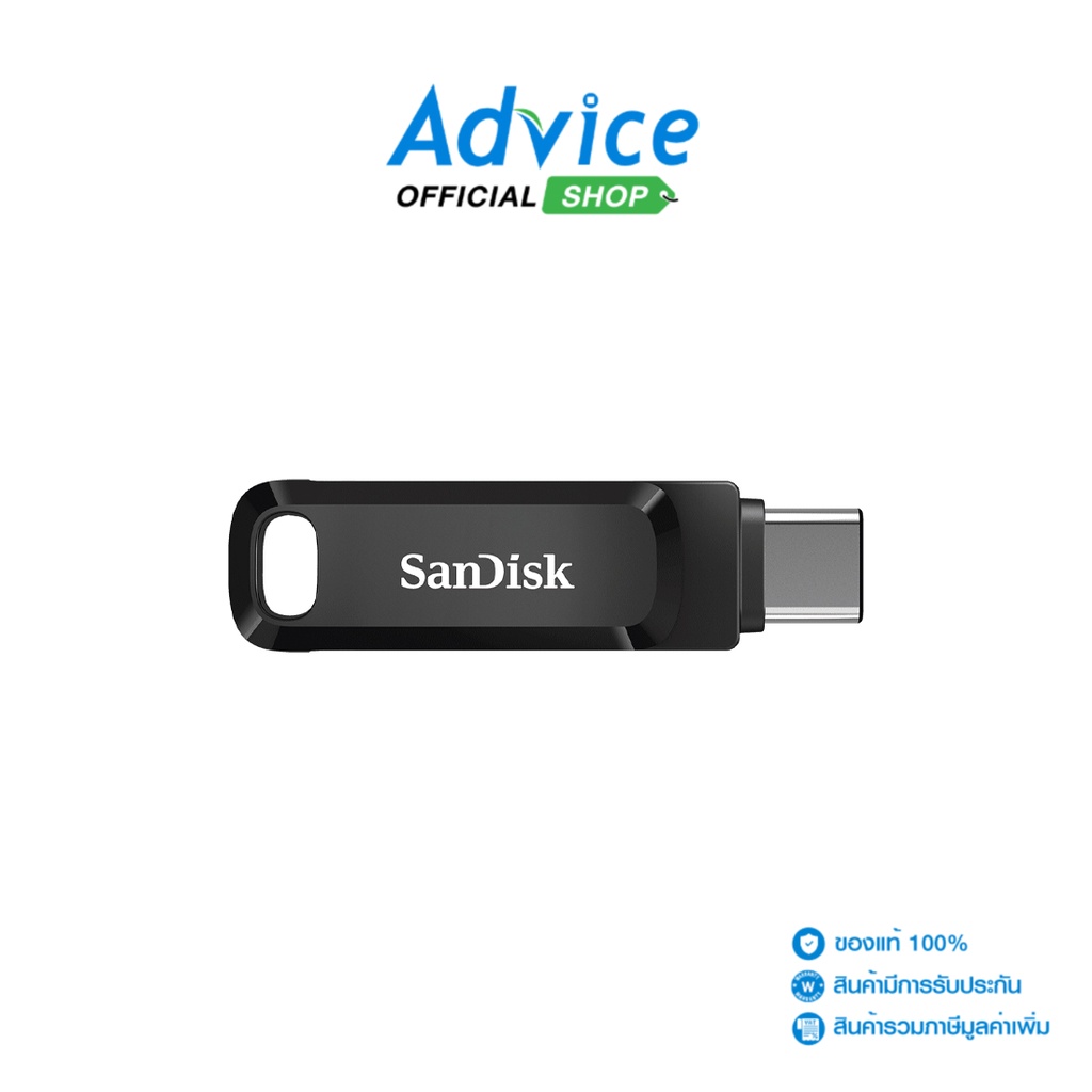 SANDISK 64GB Flash Drive ULTRA DUAL DRIVE GO (SDDDC3-64G-G46) Type-C Black - A0129197