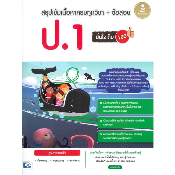 หนังสือ สรุปเข้มเนื้อหาครบทุกวิชา+ข้อสอบป.1 มั่น ผู้เขียน ครูทานตะวัน สนพ.Infopress