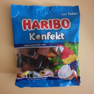 ฮาริโบ คอนเฟคท์ เยลลี่ชะเอมเทศ Haribo Konfekt Liqourice Gummy 200g.