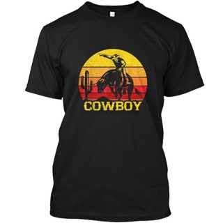 Bubunite เสื้อยืดชาย เสื้อยืด พิมพ์ลาย Rodeo Bull Riding Western C(1) สไตล์คาวบอย สําหรับผู้ชาย ผู้หญิงS-5XL