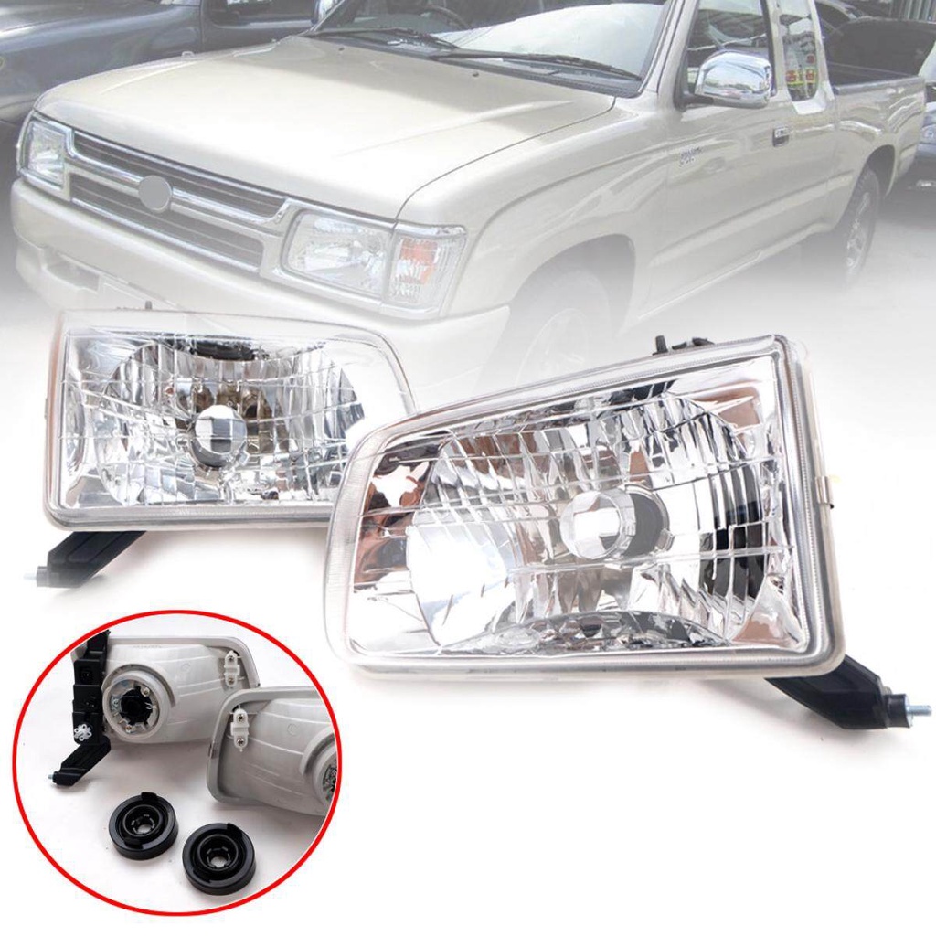 ไฟหน้า โคมไฟหน้า รุ่น โตโยต้า ไทเกอร์ TOYOTA HILUX TIGER ปี 1998 - 2001 สีใส  toyota-headlight-parts