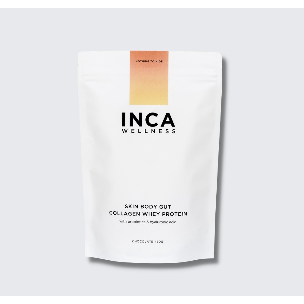 Inca Wellness ผงคอลลาเจนผสมเวย์โปรตีนไอโซเลต รสช็อคโกแลต