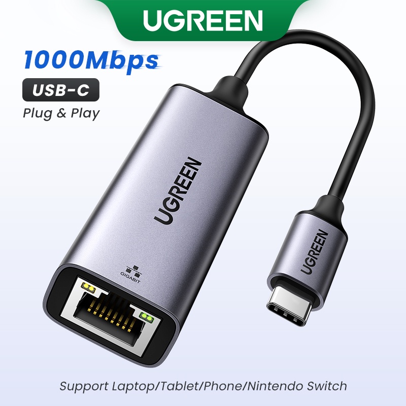 Ugreen อะแดปเตอร์การ์ดเครือข่าย rj45 สําหรับ iPad Air 5 iPad Mini 6 Macbook Galaxy s 9 s8 note 9 Usb