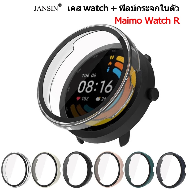Jansin เคส Maimo Watch R เคส watch + ฟิลม์กระจกในตัว สําหรับ Maimo Smart Watch R GPS smartwatch สมาร