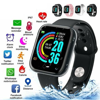 Y68 D20s SmartWatch นาฬิกาสมาร์ทWaterproof สัมผัสได้เต็มจอ รองรับภาษาไทย วัดชีพจร ความดัน นับก้าว