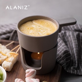 ❐Alaniz Tal Cheese Pot ชุดช็อกโกแลตฟองดูว์ เซรามิกชีส ชีสหม้อละลาย หม้อไฟไอศกรีม