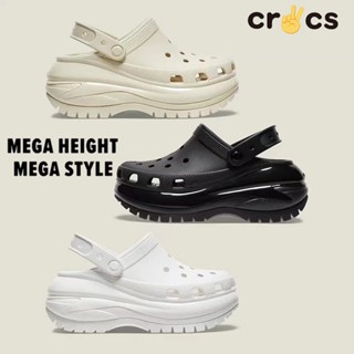 Crocs Mega Crush Clog 2023 crocs ของแท้ 100% รองเท้าส้นหนา สําหรับผู้หญิง 207988