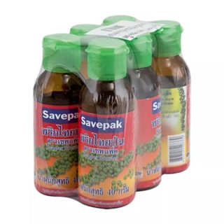 Savepak เซพแพ็ค พริกไทยป่น 40g x6 ขวด พริกไทย พริกไทยดำ
