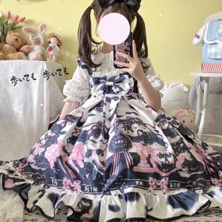 Huaixier Lolita สายเดี่ยวฤดูใบไม้ร่วงนมแมว lolita Lolita ชุดเดรสสายเดี่ยว jsk ชุดฤดูใบไม้ร่วง